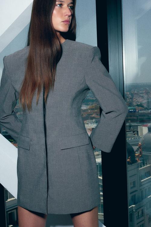 Blazer dress - grey marl