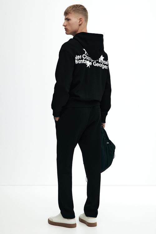 Regular fit tailored joggers - black