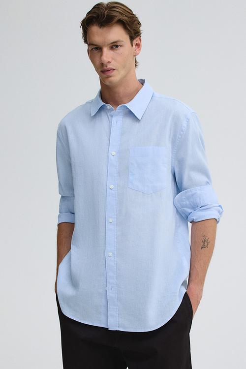 Regular fit oxford shirt - light blue/striped - 1257417011