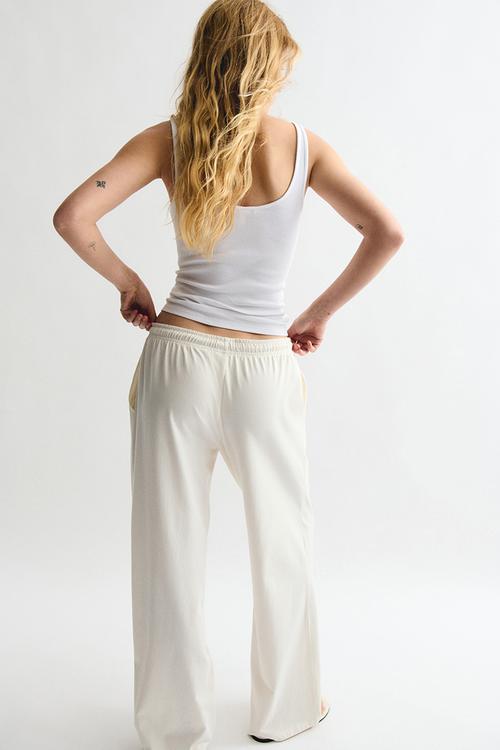Wide joggers - cream