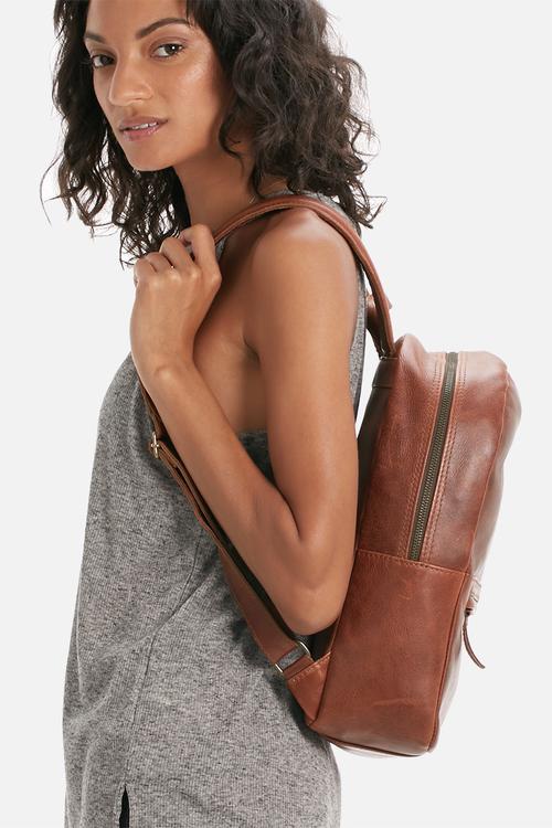 Leather backpack