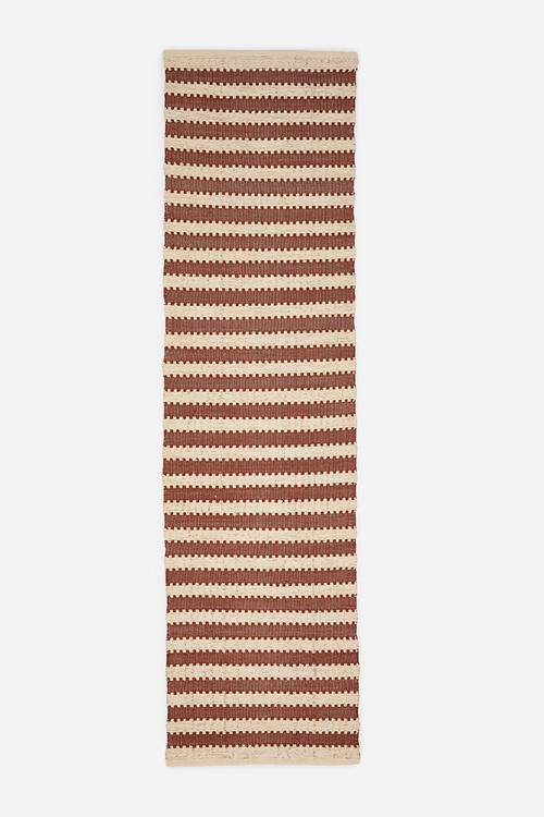 Cotton Woven Runner - Rust & Natural