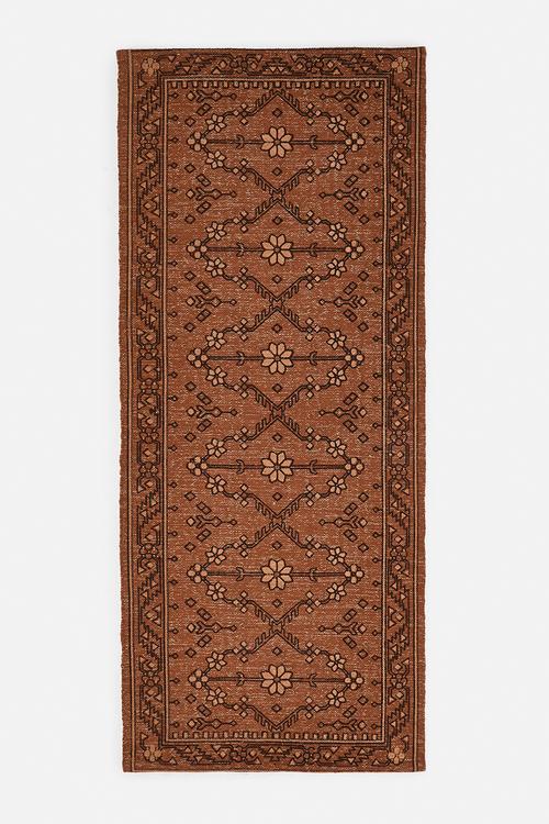 Flo Cotton Printed Runner - Rust