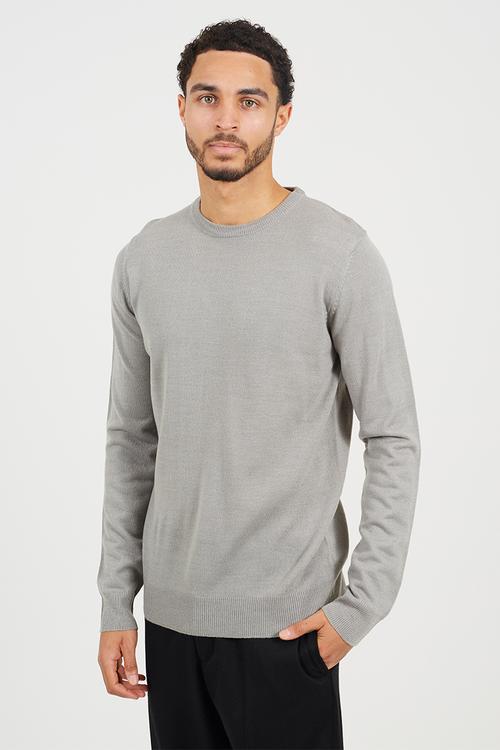 Crew Neck Jumper - Silver Grey Marl