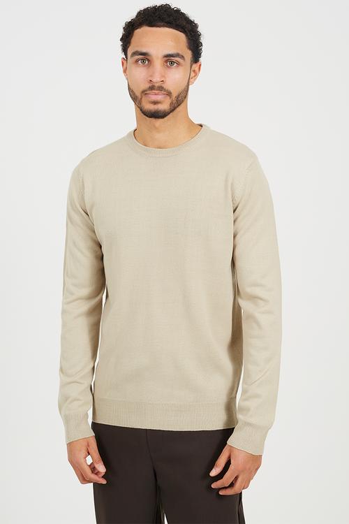 Crew Neck Jumper - Light Sand