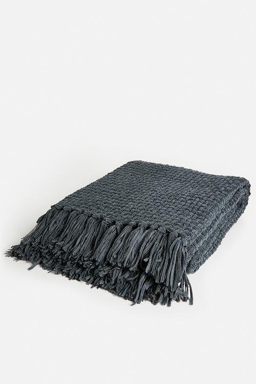 Chenille Throw - Charcoal