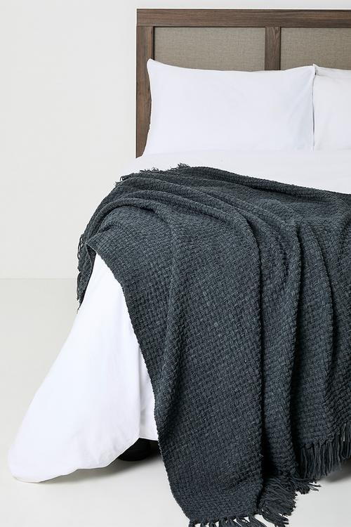 Chenille Throw - Charcoal