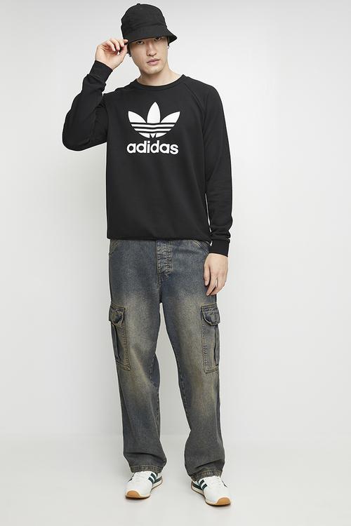 Trefoil Crew Sweatshirt - Black