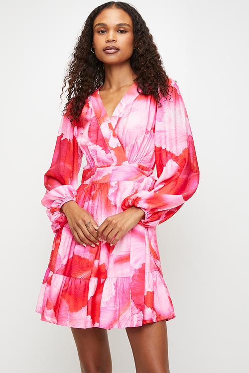 Mini dress - Pink floral 