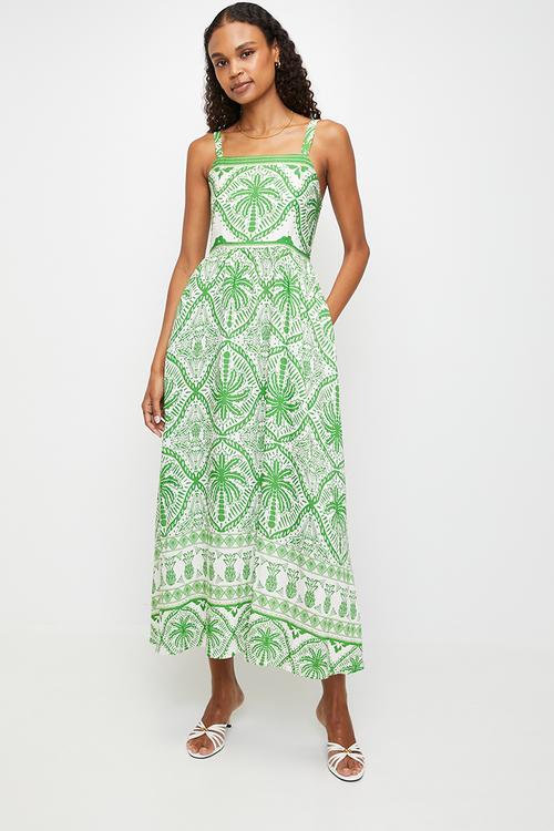 Strappy Boobtube Maxi Dress - Green