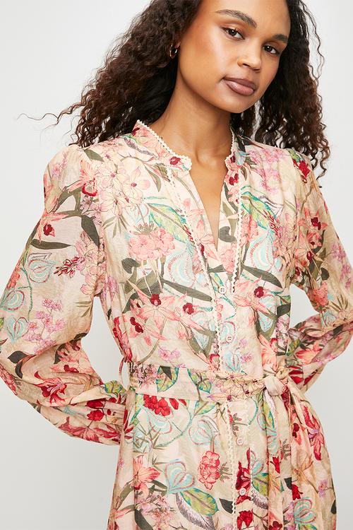 Tiered midi dress - Floral 