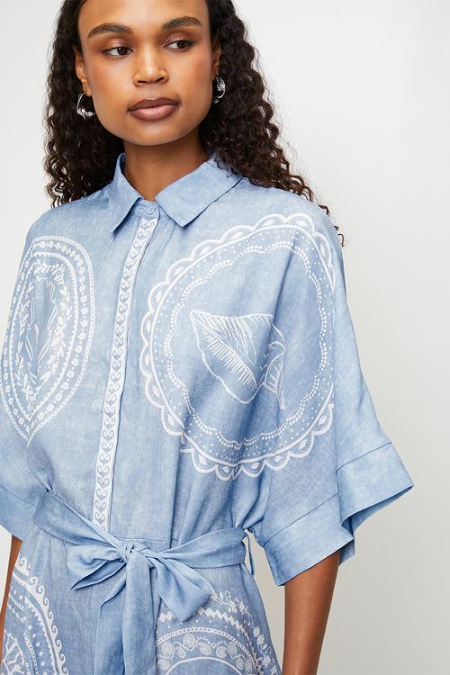 Printed playsuit - Blue