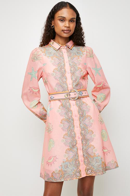 Paisley mini dress - Pink 
