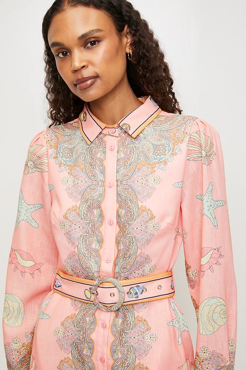 Paisley mini dress - Pink 