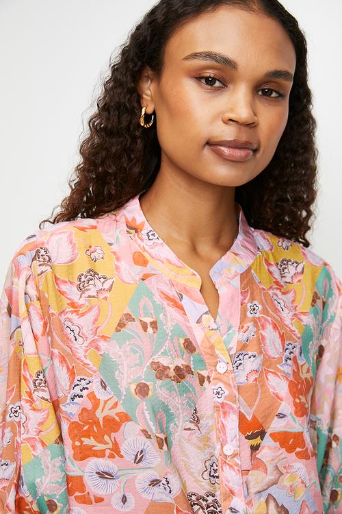Half sleeve Batwing Blouse - Multi Pink