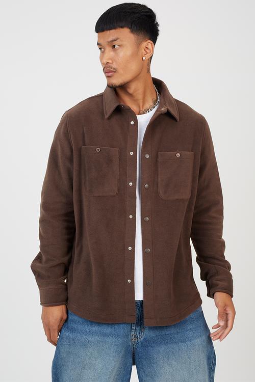 Fleece Shirt  - Bitter Chocolate