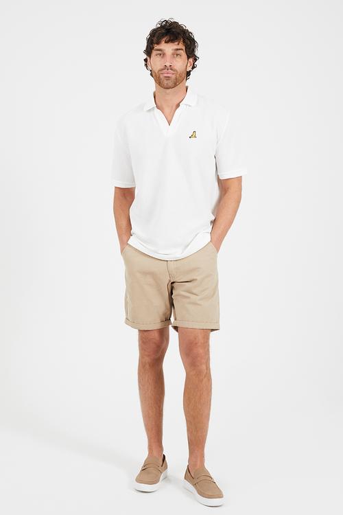 Short Sleeved Polo Shirt - Cream