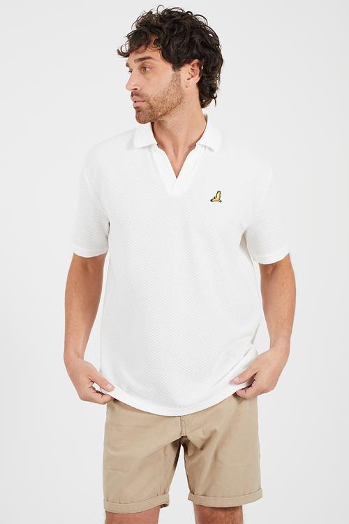 Short Sleeved Polo Shirt - Cream