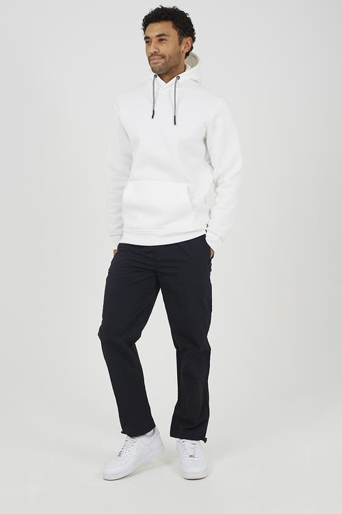 Hoodie With Cross Over Hood - Cream