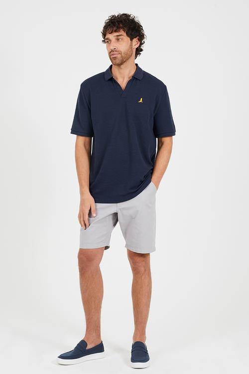 Short Sleeved Polo Shirt - Navy
