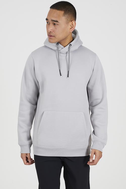 Hoodie With Cross Over Hood - Storm Grey