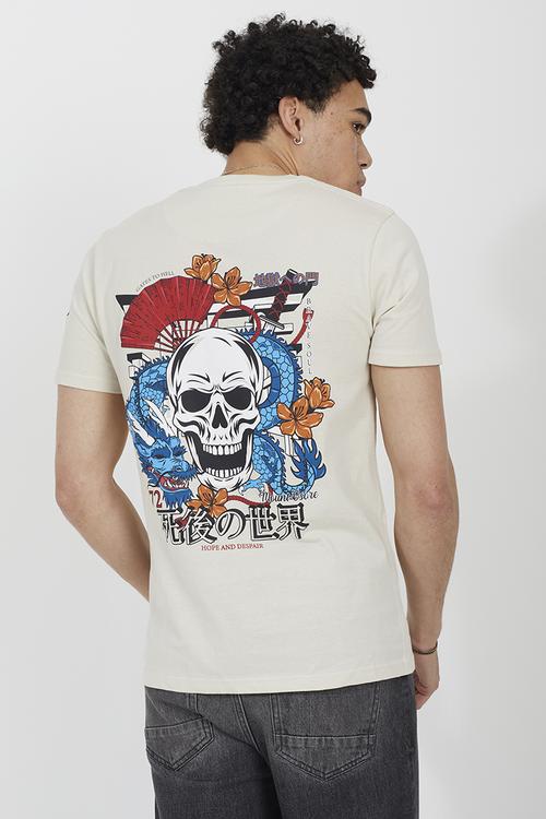 Skully Shelton Crew Neck T-shirt - Plaster