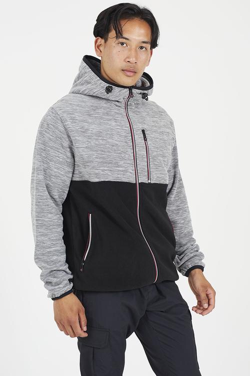 A  Full Zip Through With Hood - Ecru & Black 