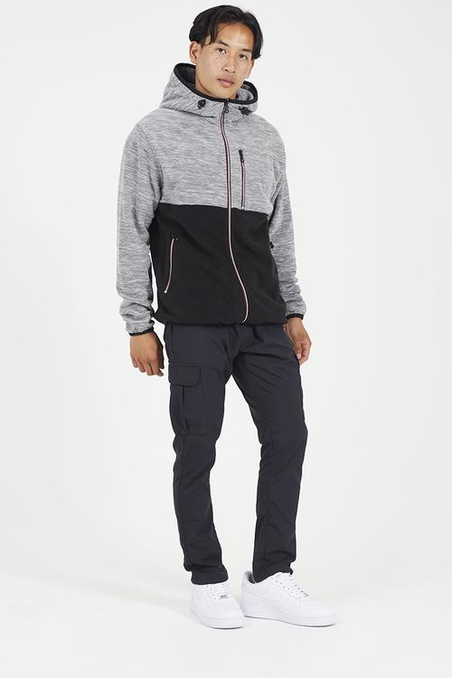 A  Full Zip Through With Hood - Ecru & Black 
