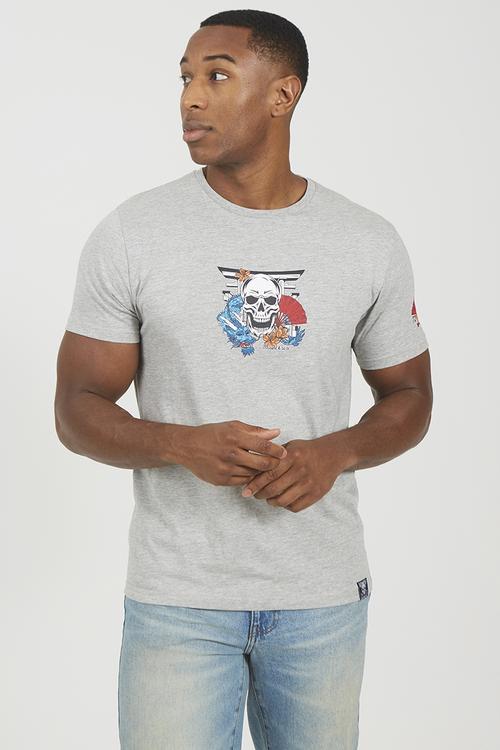 Crew Neck Tshirt - Lt Grey Marl