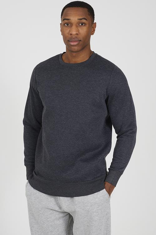 Crew Neck Sweatshirt - Dk Charcoal Marl