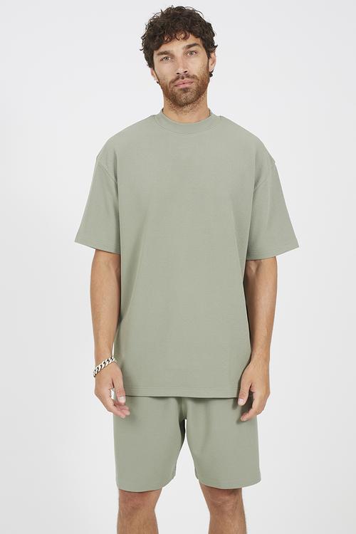 Relaxed Fit, Short Sleeve Tshirt- Washed Sage