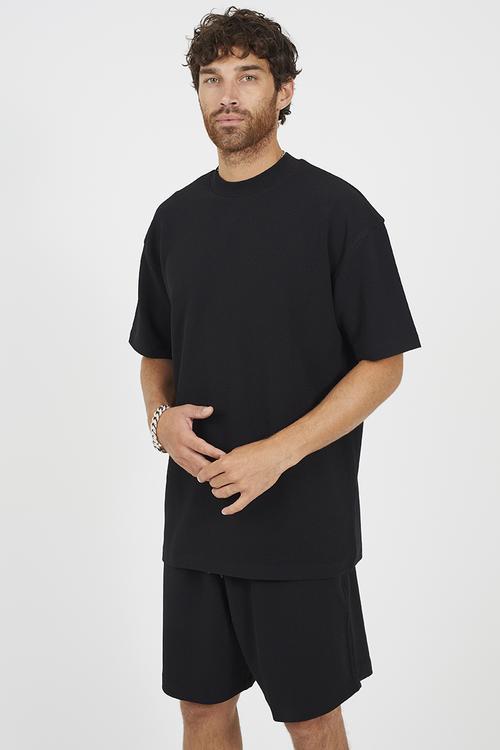 Relaxed Fit, Short Sleeve Tshirt - Jet Black