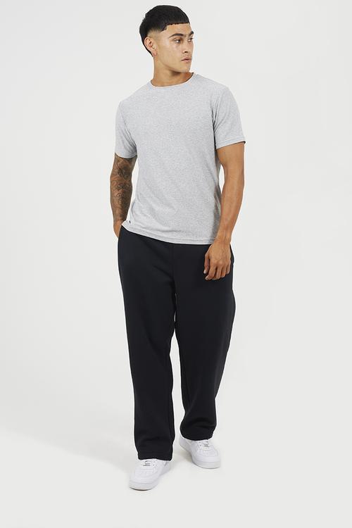Crew Neck Short Sleeve T-Shirt - Light Grey Marl