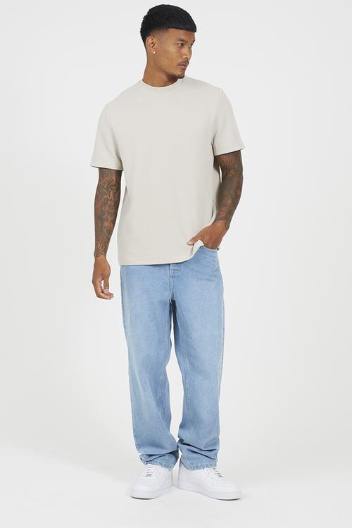 Oversized Fit T-shirt  - Light Taupe