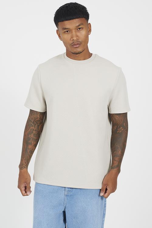 Oversized Fit T-shirt  - Light Taupe