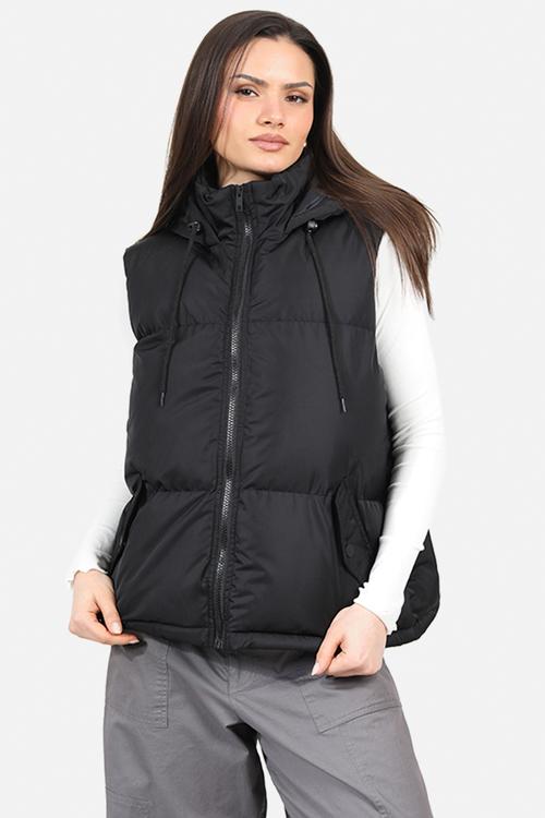 Plus The Mother Puffer Quilted Vest - Forest Green