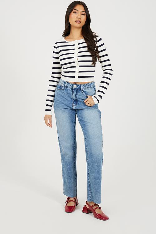 Ladies Denim Jeans - Mid Blue Wash