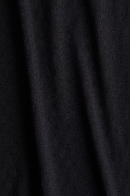 Long-sleeved jersey top - black