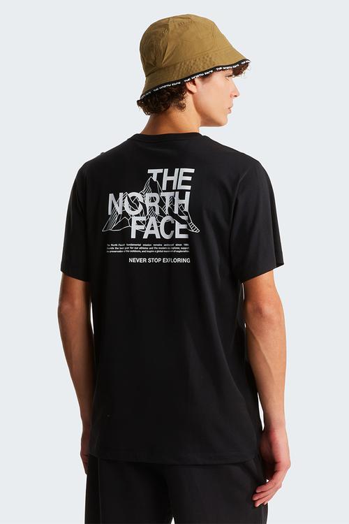 Mountain Sketch  Regular Short Sleeve Tee-Graphic - Tnf Black