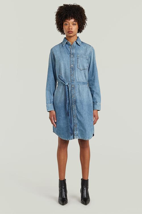 Quincey Long-Sleeve Maxi Dress - Med Indigo