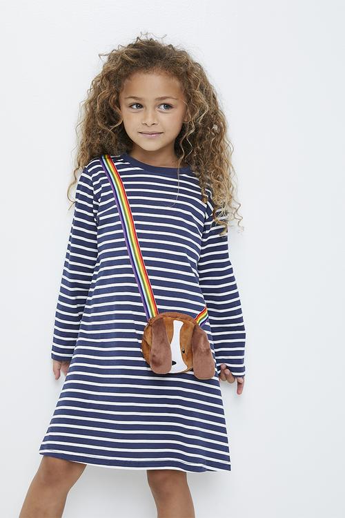 Striped dress - blue & white
