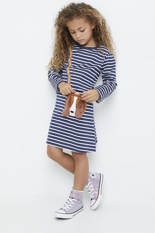 Striped dress - blue & white