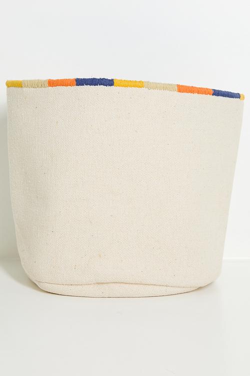 Rainbow Woven Basket - Natural