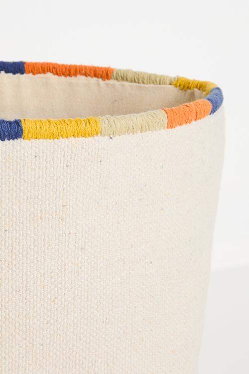 Rainbow Woven Basket - Natural