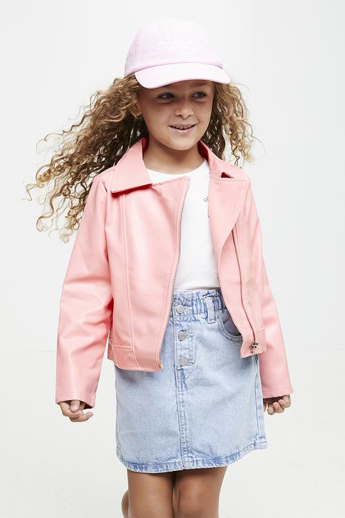 Biker-style jacket - pink
