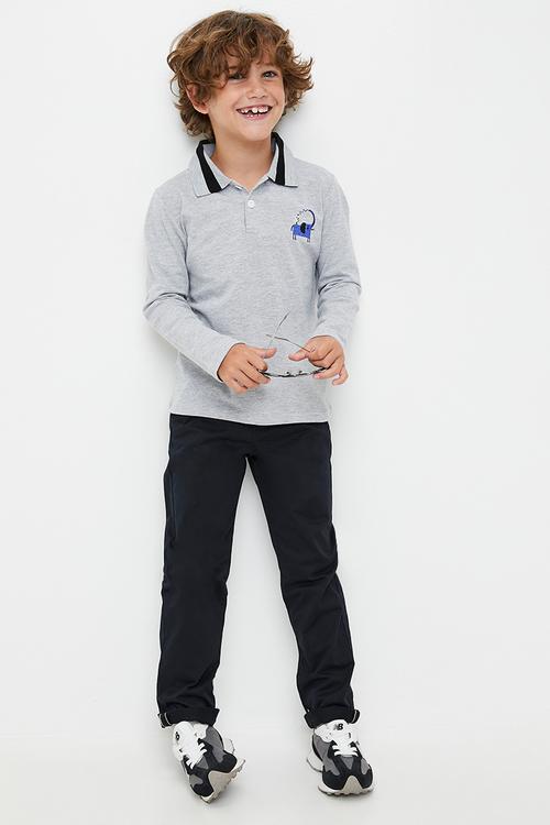 Long sleeve golfer - grey
