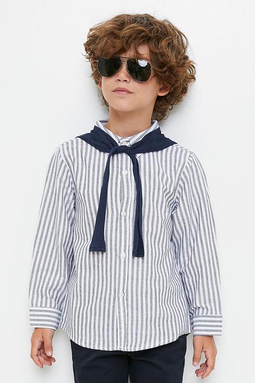 Striped shirt - light grey/white