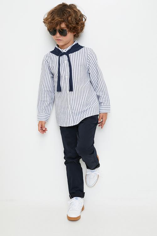 Striped shirt - light grey/white