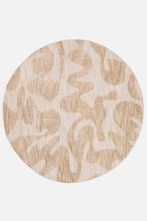 Swirl Round Rug - Natural