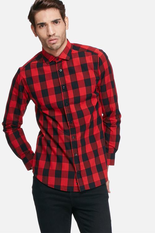 Check slim fit shirt